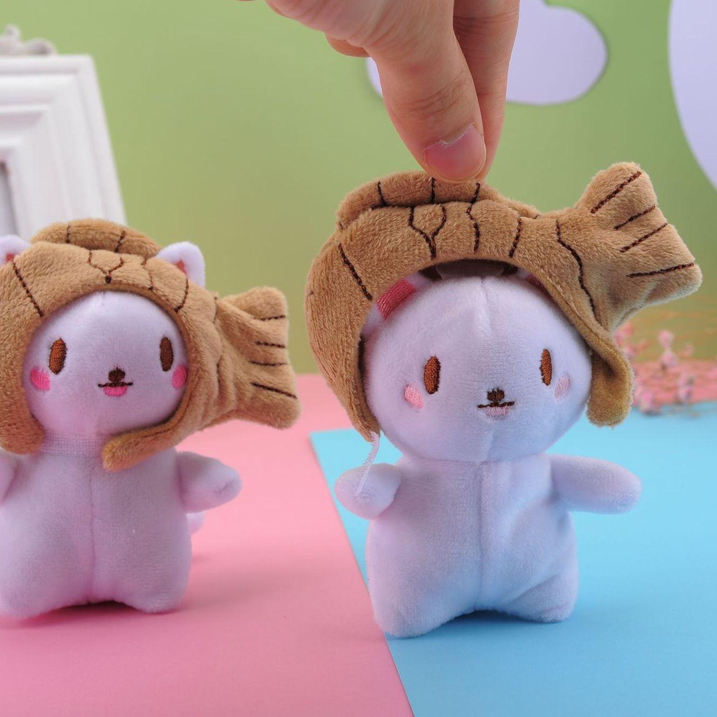 Móc Khóa Búp Bê Nhồi Bông Màu Cầu Vồng Đáng Yêu