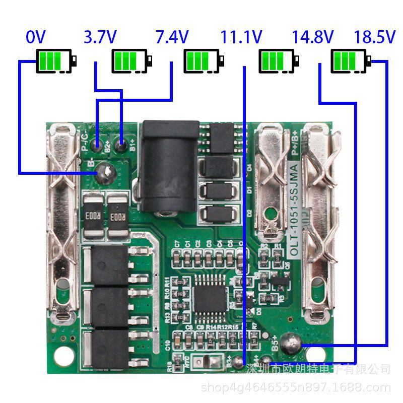 MẠCH BẢO VỆ PIN 5S - 18V/21V - XẢ MAX 60A/80A