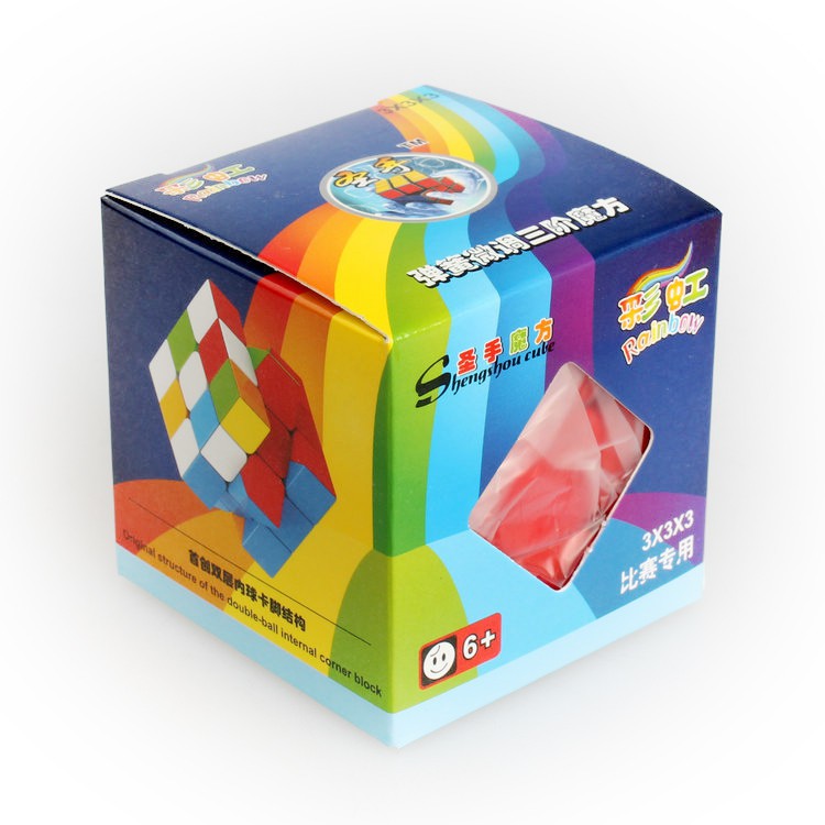 Đồ chơi Rubik 3x3 phát triển kỹ năng Rubik Shengshou Rainbow stickerless