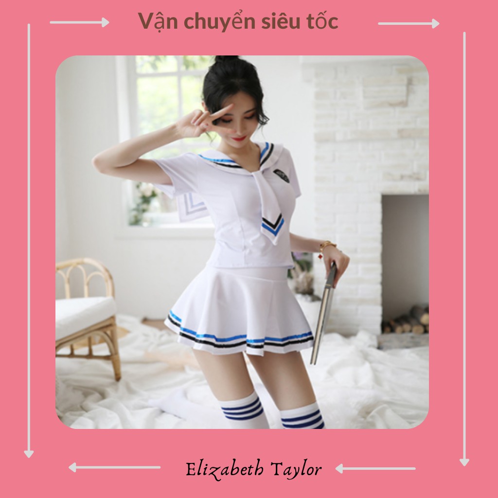 Đồ cosplay sexy học sinh anime - Set váy ngủ nữ sinh gợi cảm