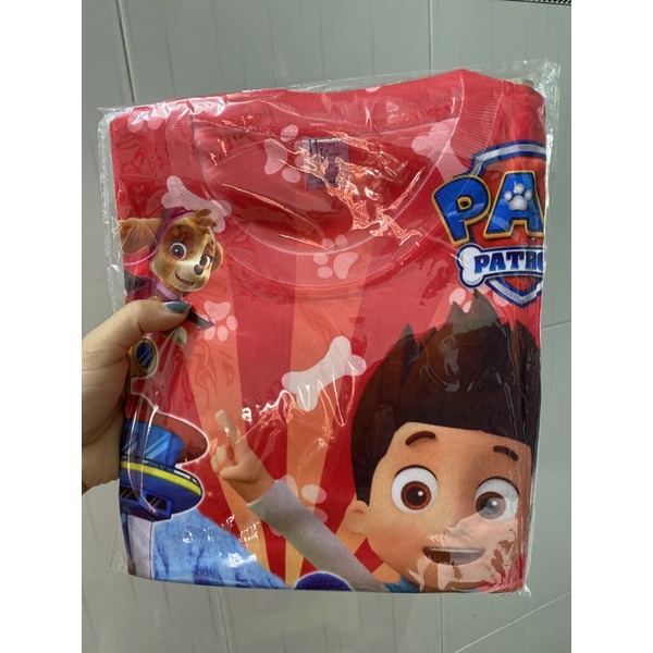 (C05_Kèm video) Đồ bé trai, vải 3d thái in hình biệt đội những chú chó cứu hộ Paw Patrol cho bé từ 2 - 5 tuổi