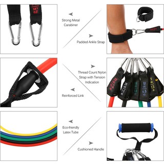 Bộ 17 dây kháng lực tập thể dục