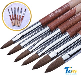 Cọ đắp bột lông chồn Kolinsky cao cấp FULL size 12-14-16-18-20