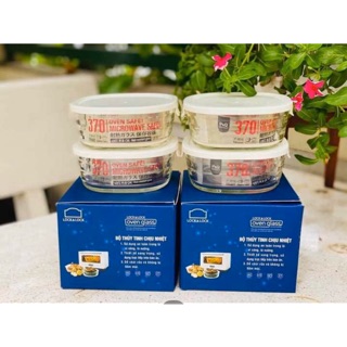 🎀 set 2 hộp thuỷ tinh lock&lock