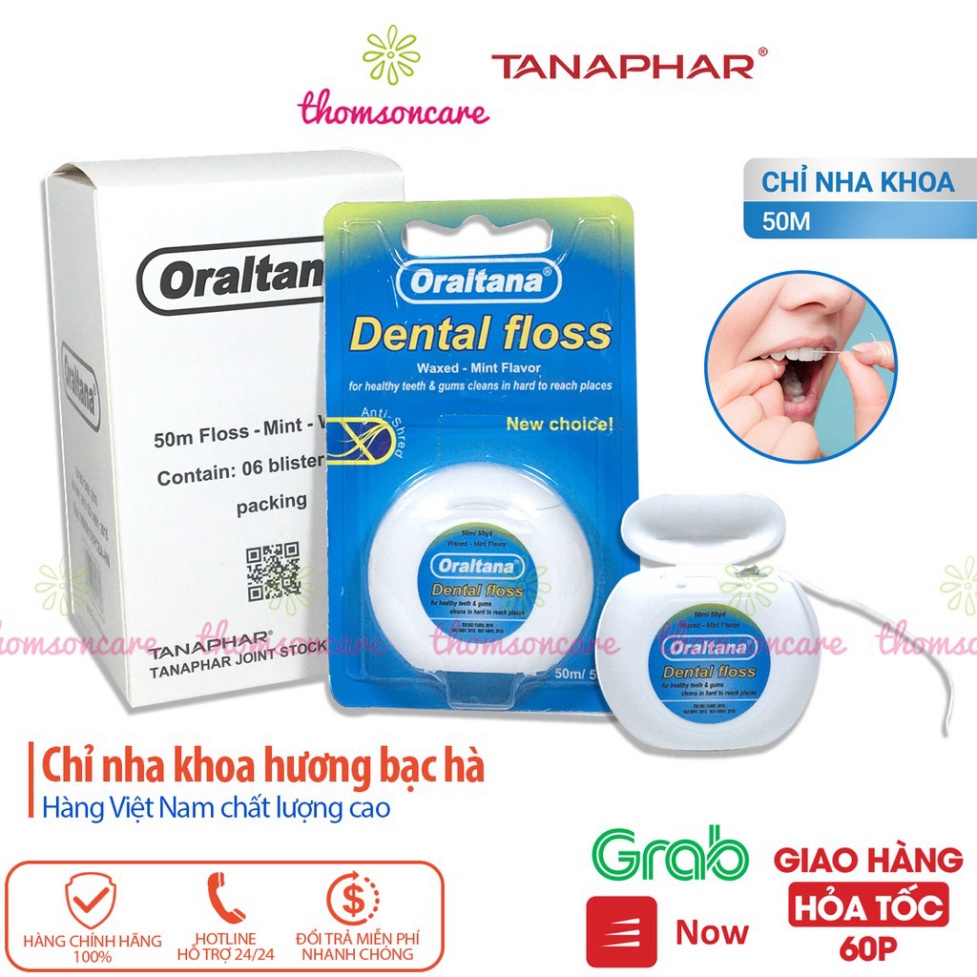 [SIEU SALE] * Chỉ nha khoa Oraltana - chỉ kẽ răng hương bạc hà - Hàng Việt Nam chất lượng cao