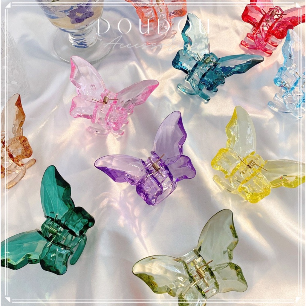 Kẹp tóc bươm bướm DOUDOU Cặp tóc càng cua Kẹp nơ hình bướm 4.5cm Hot trend phong cách Hàn Quốc thời trang ZJ038