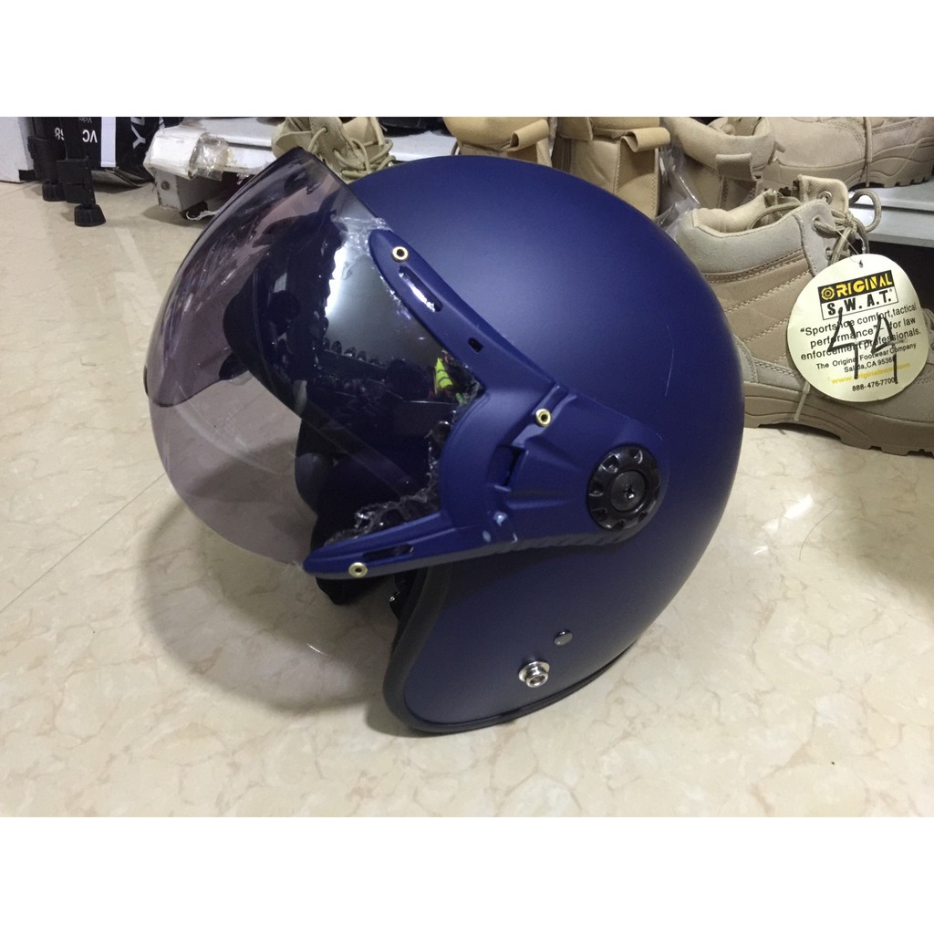 FS50K- [nhập khẩu thái] Mũ Bảo Hiểm 3/4 Đầu Có Kính Bảo Vệ - chuyên phượt chính hãng chống va đập