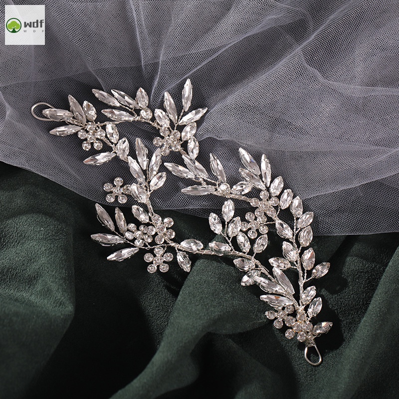 Kẹp tóc kiểu chiếc lá đính đá dễ thương dành cho nữ