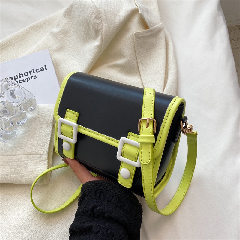Túi Đeo Vai Màu Sắc Tương Phản Thời Trang Cao Cấp Cho Nữ
