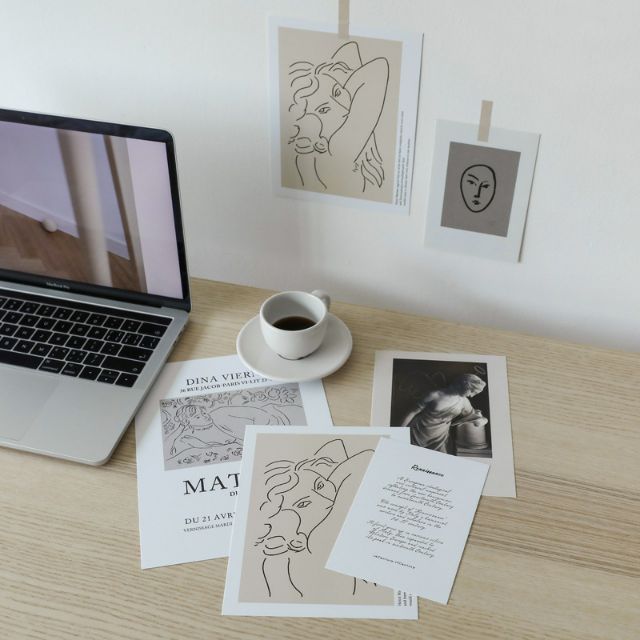 Postcard trang trí nội thất decor chụp ảnh phong cách Scandinavian Châu Âu