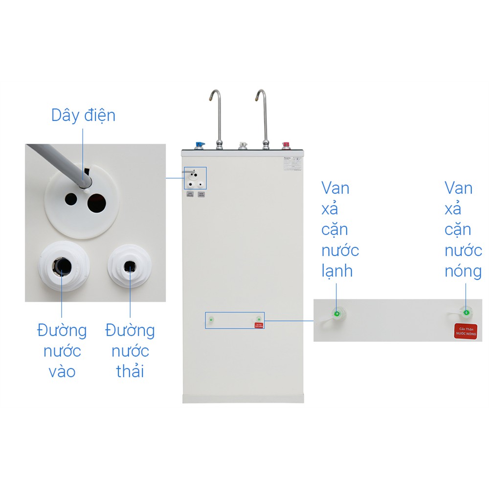 [ CHÍNH HÃNG] Máy lọc nước Kangaroo KG10A3 RO Nóng Lạnh - Gồm 10 cấp lọc - 2 vòi 3 chức năng - Công suất 10-12L/giờ