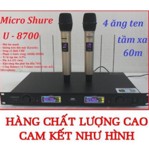 MIC KHÔNG DÂY Shure U8700 âm thanh chuẩn, giá ưu đãi
