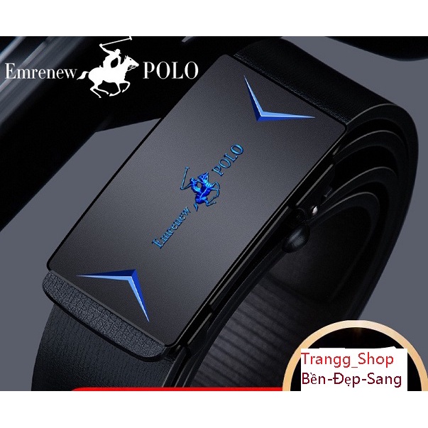 Thắt Lưng Nam EMRENEW POLO Da Bò 2 Lớp Full Hộp Đựng Khóa Hợp Kim Cao Cấp