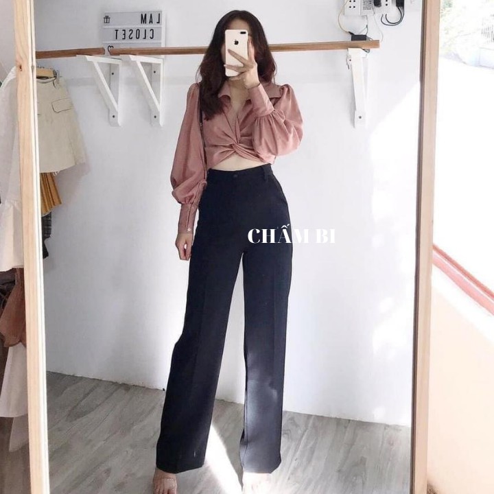 Quần Ống Rộng Khóa Cúc Dài 97cm - Q.005