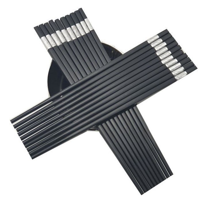 Combo 10 Đôi Đũa Hợp Kim Khảm Bạc Chống Mốc Chống Trơn