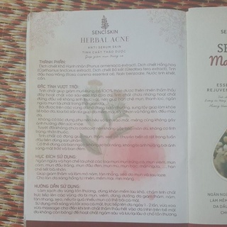 SENCI SKIN HERBAL ACNE – (GIẢM MỤN TRỨNG CÁ, GIẢM VIÊM).