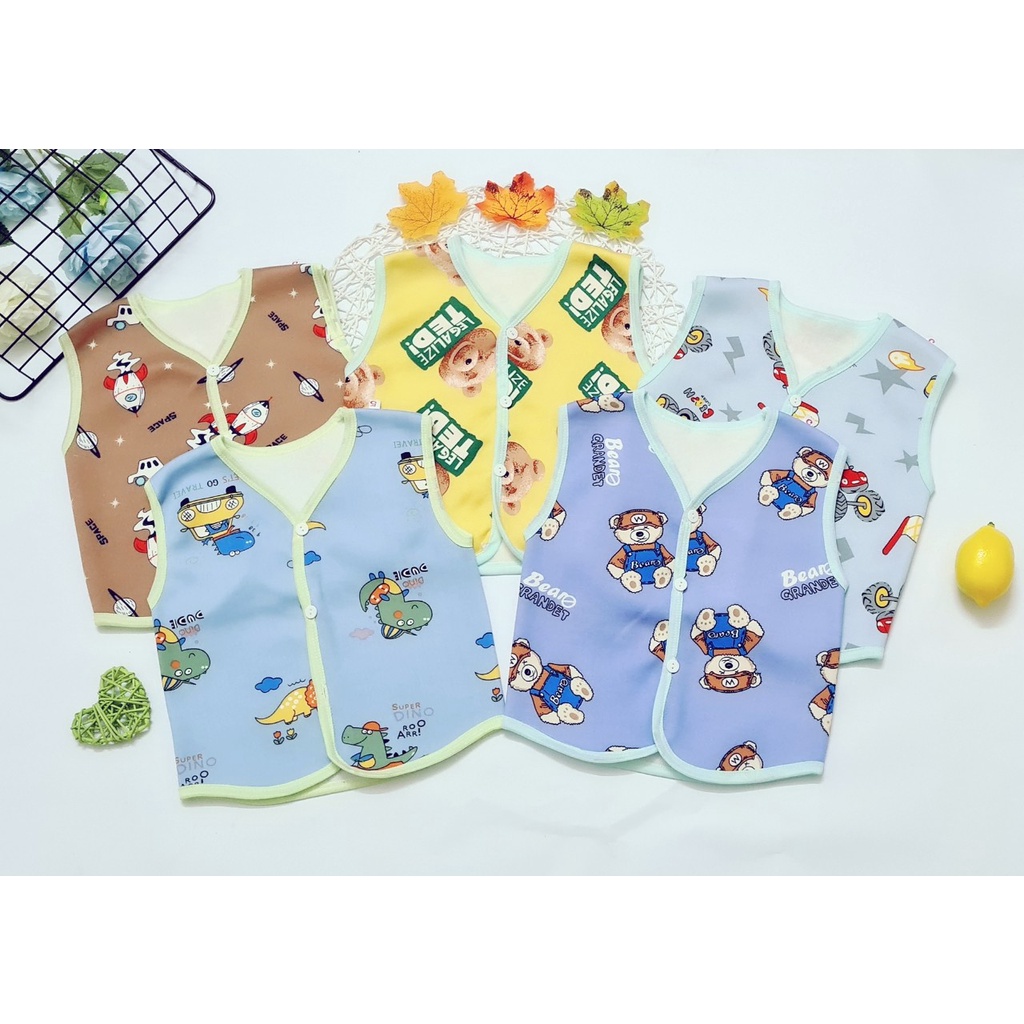 HÀNG LOẠI 1 - Áo gile nỉ lông chất cực đẹp cho bé từ 3-14kg