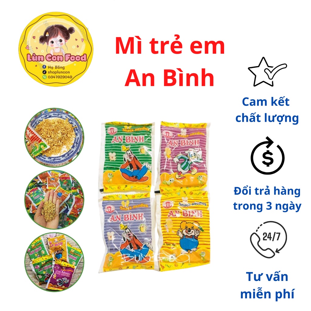 Mì trẻ em ❤ FREE SHIP❤ MÌ TÔM TRẺ EM AN BÌNH - Lùn Con Food