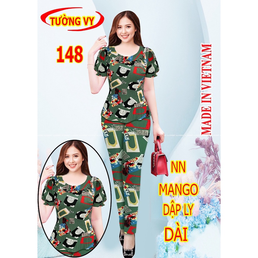 ĐỒ BỘ MANGO DẬP LY DÀI CHẤT VẢI MỀM MỊN SIÊU DỄ THƯƠNG ( Size 40kg_60kg)