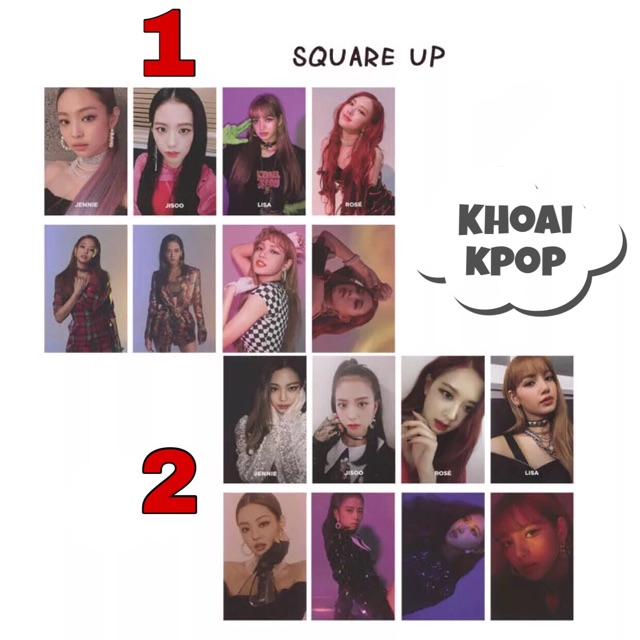 Set card Blackpink Album Square Up