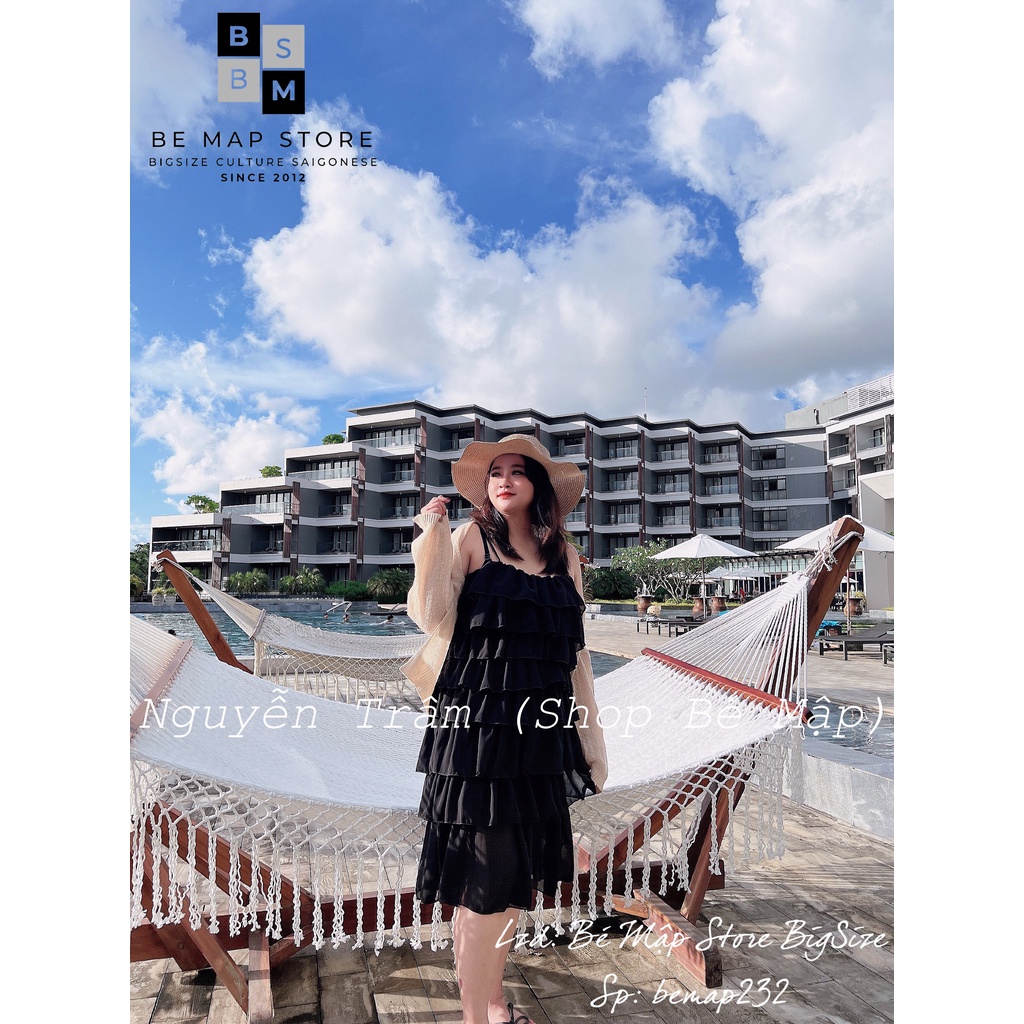 Đầm Maxi 2 Dây Voan Tầng BigSize 60-80Kg