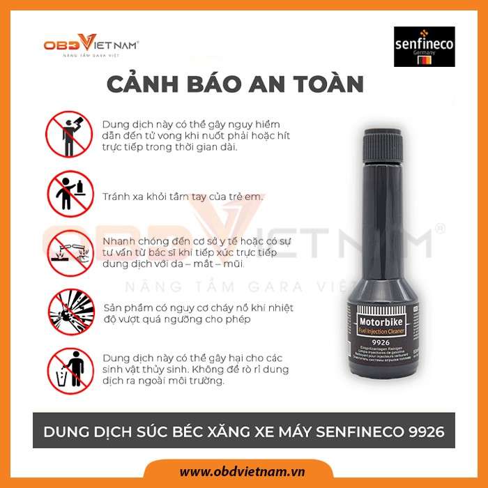 Vệ Sinh Kim Phun Buồng Đốt Xe Máy - Senfineco Motorbike Jet Cleaner 9926 [60ML]