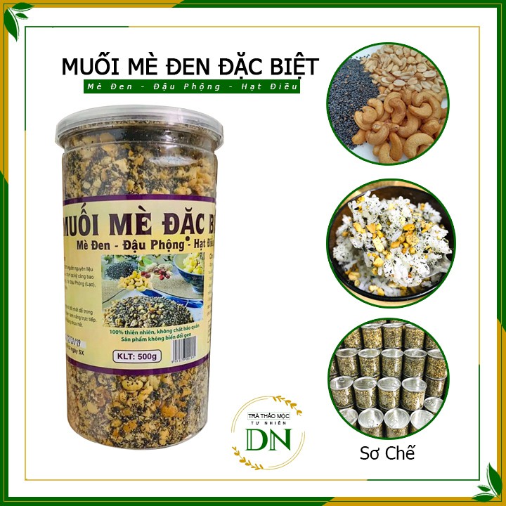 [Nhà Làm] Muối mè đen đậu phông 🥜 hộp 250- 500g 🥜 là sự kết hợp mè đen,đậu phộng, hạt điều.( Hợp với người ăn kiêng)