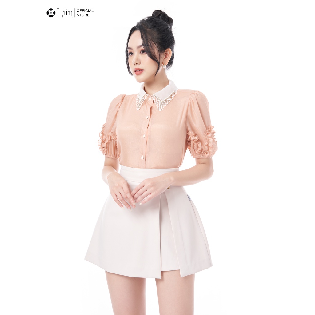 Chân váy nữ ngắn linbi thiết kế trẻ trung đính đai charm form dáng chữ a trẻ trung, cá tính liin clothing J4344