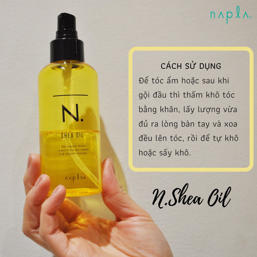 Chăm sóc tóc cùng Hấp phục hồi Beta và Tinh dầu dưỡng tóc Shea Oil - Napla Nhật Bản
