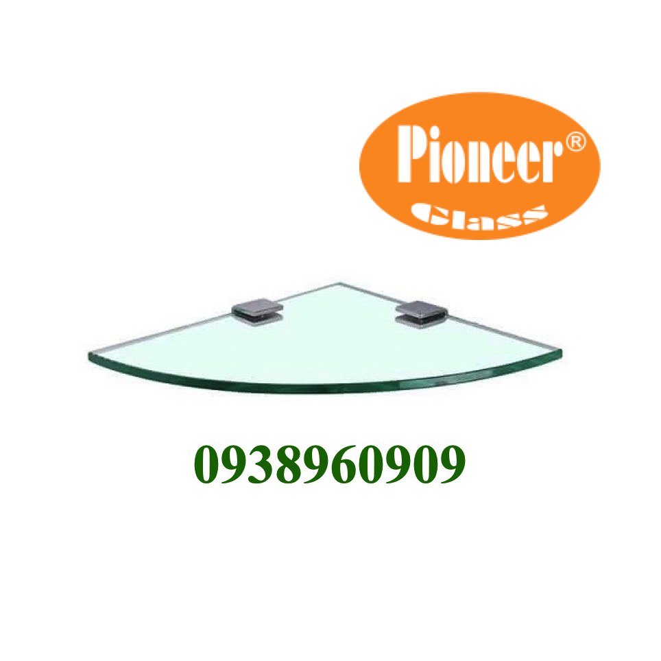 Kệ Kính Góc Nhà Tắm Pioneer Không Viền Inox 304 Cao Cấp Kích Thước 25x25 Cm - Mã Sản Phẩm: TP19