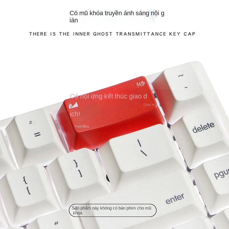 Truyền ánh sáng được cá nhân hóa, chấm dứt bóng ma bên trong của các keycaps giao dịch, các phím lớn màu đỏ và đen, phím