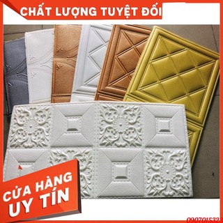 TẤM XỐP DÁN TƯỜNG 3D HOA VĂN [XẢ KHO] KHỔ 70x70CM GIÁ RẺ DÀY 6MM