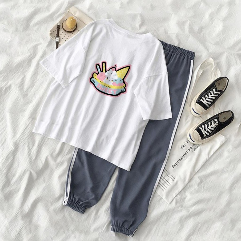 [MPVC] Bộ Quần Jogger Line Phối Áo Thun Tay Lỡ Sweet Unisex S23 [ FREESHIP ] | BigBuy360 - bigbuy360.vn