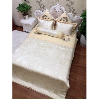 SET GẤM LỤA COTTON CAO CẤP 7 MÓN (GẠT SANG TRÁI ĐỂ XEM THÊM MẪU )