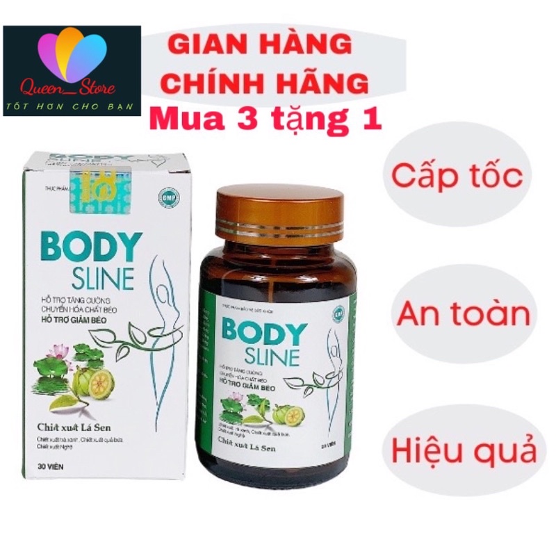 Viên uống giảm cân body sline an toàn hiệu quả nhanh detox đẹp da giảm ký nhanh an toàn phù hợp mọi cơ địa hộp 30v