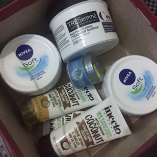 Combo Nivea body, dầu ủ Treseme 500ml, dầu dừa, dưỡng tay dừa
