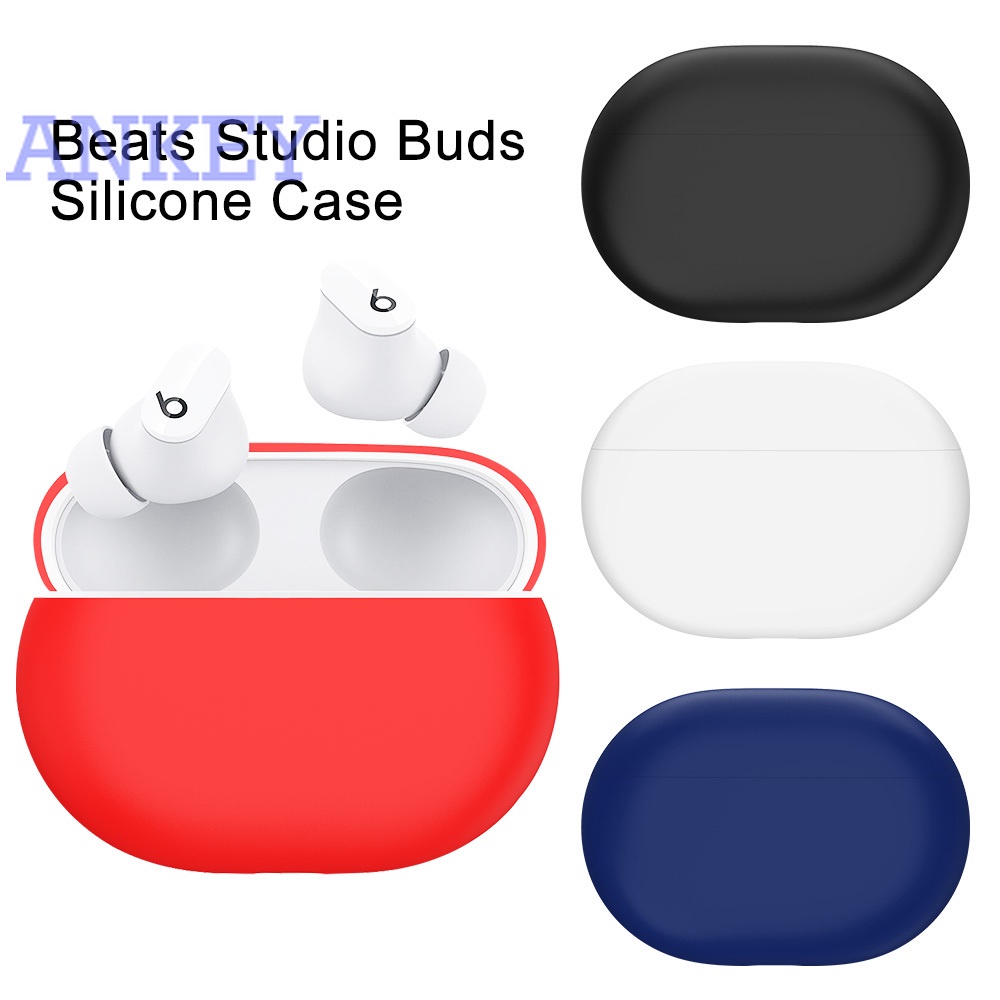 Beats Studio Buds Case Vỏ Bảo Vệ Hộp Sạc Tai Nghe Beats Studio Buds Bằng Silicon Mềm Chống Nước Chống Sốc Kèm Móc