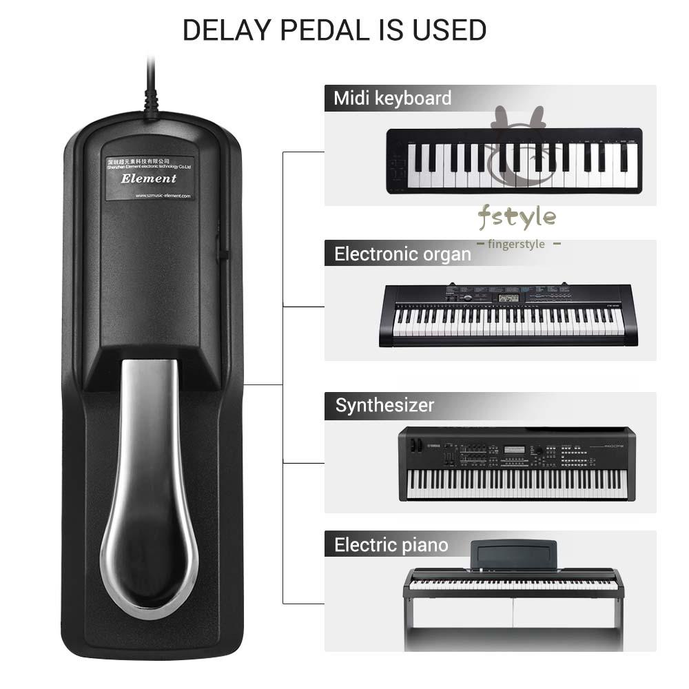 Bàn đạp chân phích cắm 6.35mm thông dụng dành cho đàn keyboards MIDI Casio Yamaha Roland Pianos kỹ thuật số