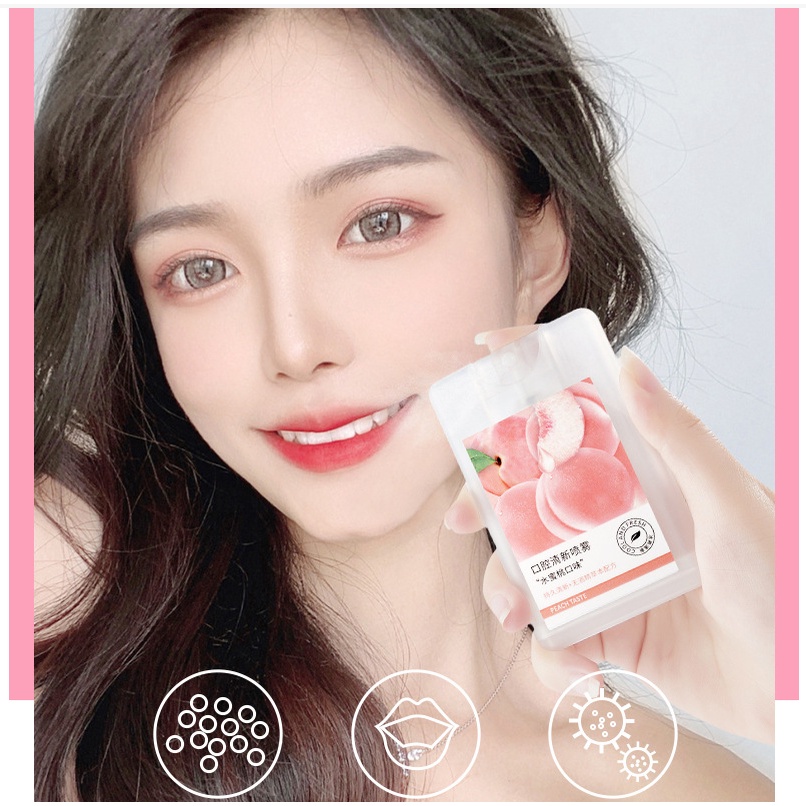 Xịt Thơm Miệng Mùi Bạc Hà Mùi Đào thơm mát 20ML