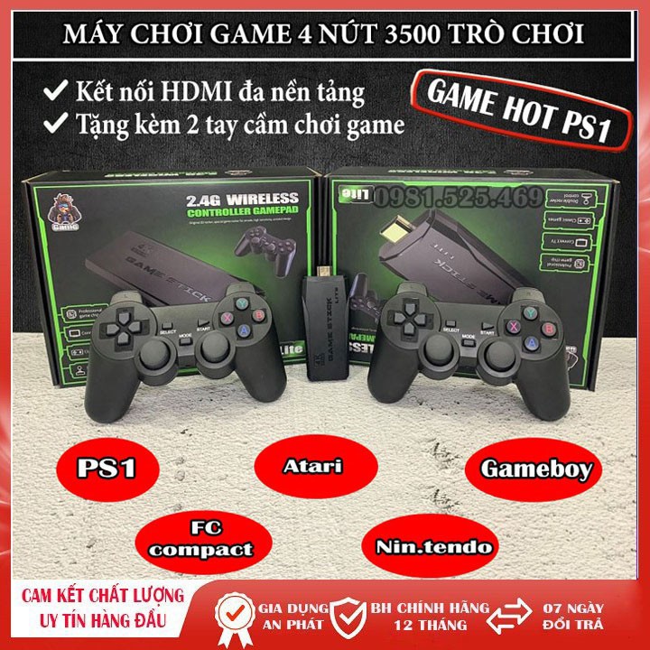 Máy chơi game cầm tay 4 nút HDMI 3500 trò chơi cổ điển PS1/Nitendo switch/FC Compact/FC