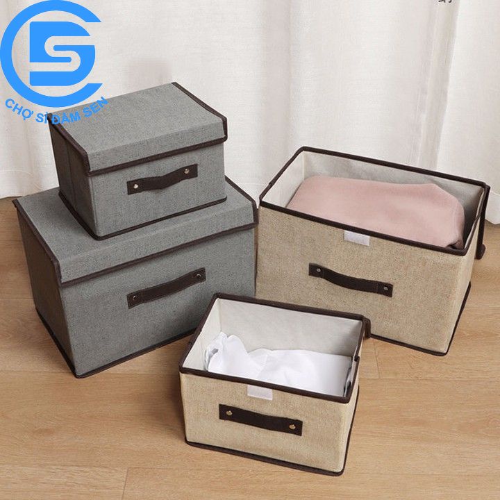 Combo 2 Hộp vải đựng vật dụng xếp gọn tiện ích Tiết kiệm không gian G113-2HopvaiGG