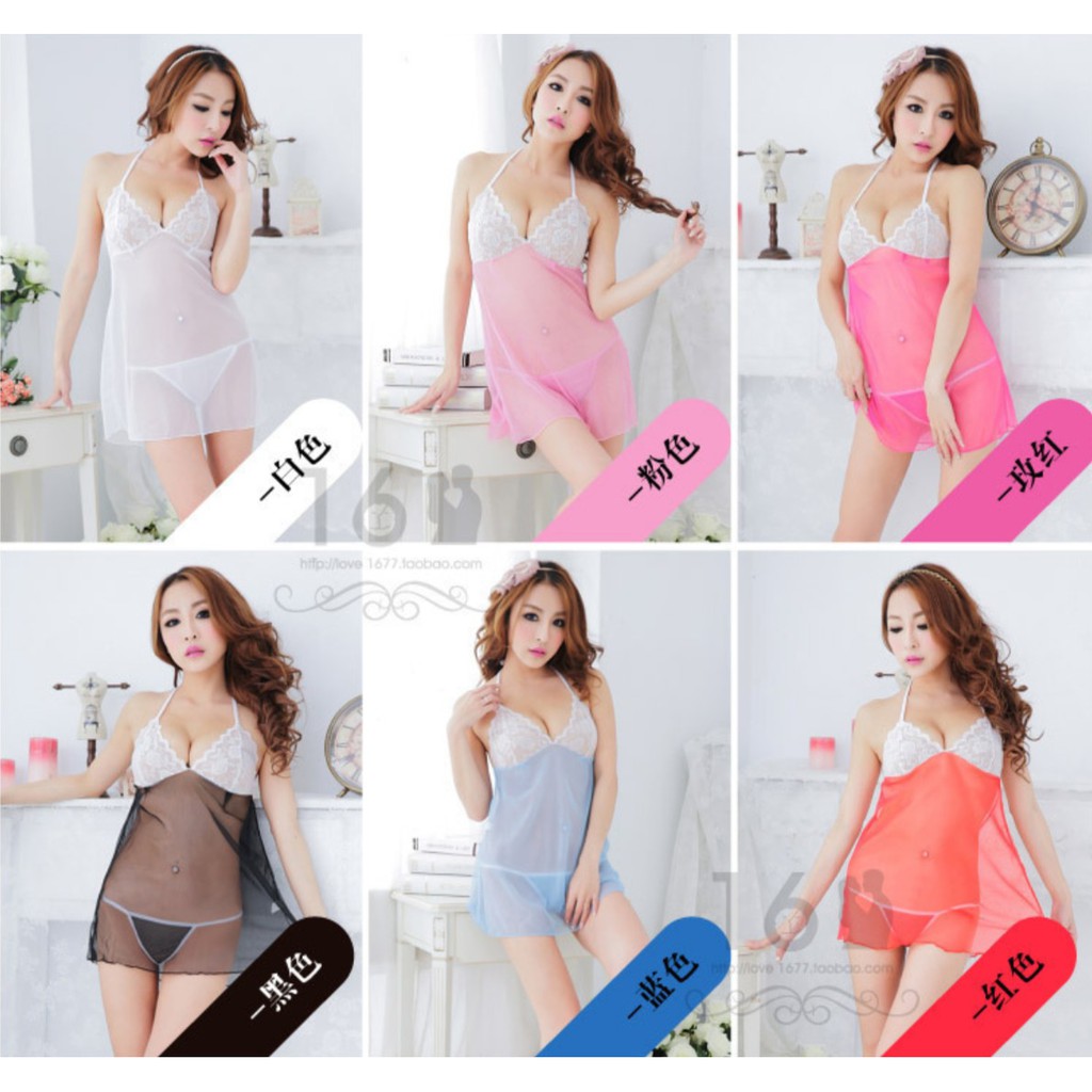 (xả kho) Váy ngủ sexy yên thấu kèm chip T y hình 1002 <55kg | BigBuy360 - bigbuy360.vn