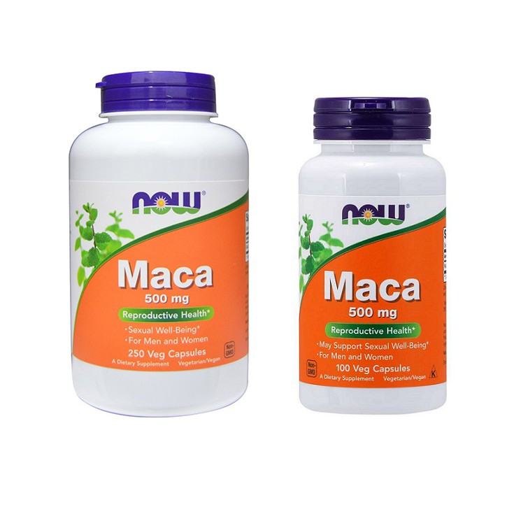 Viên uống tăng cường chức năng sinh lý Maca 500mg Nowfoods