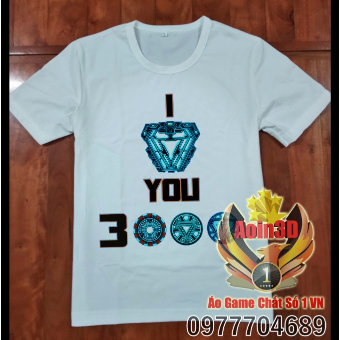 Áo I Love You 3000 IRON MAN Avengers Endgame