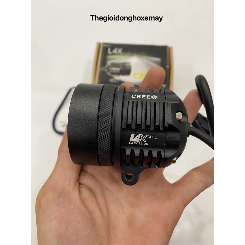 Đèn Trợ Sáng L4X Kính Tím Chip XPL 40W Kèm Nút Công Tắc BH 6 Tháng