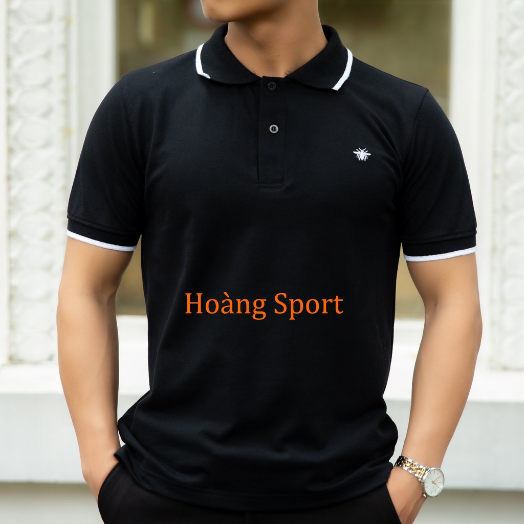 Áo thun Polo nam cổ bẻ họa tiết bo viền 100% chất Cotton thoáng mát, không nhăn Basic  2021| | BigBuy360 - bigbuy360.vn
