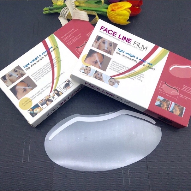 Hộp dán trán che mặt cho anh chị e salon tóc