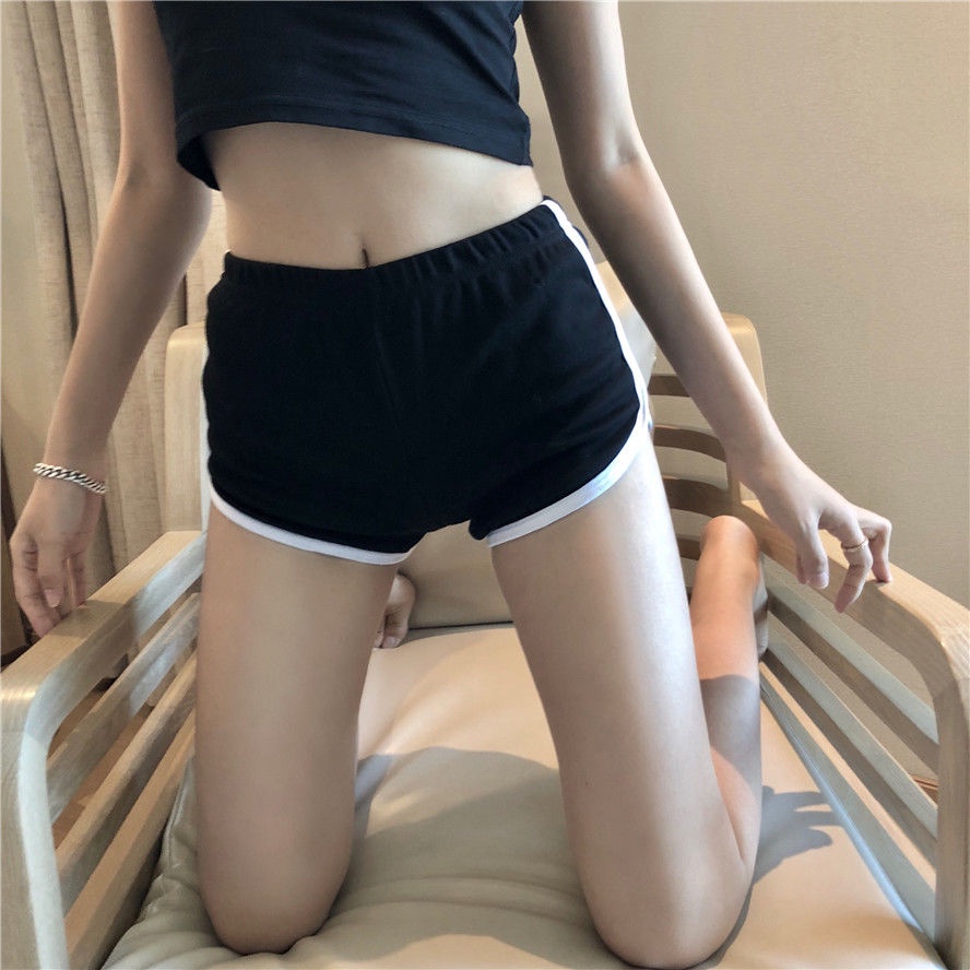 ♡New Home Clothes#Pajamas Women's Summer Fashion Dance Running Sports Suit Casual Black Short Vest Two-Piece Suit Household Clothes Women