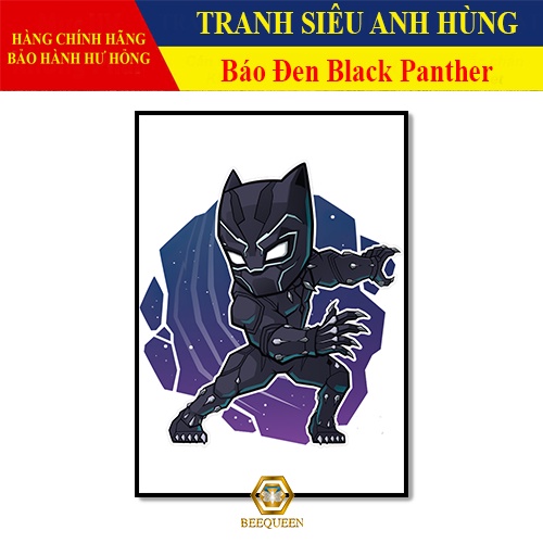 [MS26-51] Tranh Trang Trí Siêu Anh Hùng Báo Đen - Tranh Treo Tường Báo Đen