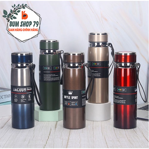 Bình giữ nhiệt 1000ml XinLang 2 lớp Inox kiểu dáng thể thao, Bình nước giữ nhiệt Inox 2 lớp dung tích 1000ml siêu đẹp